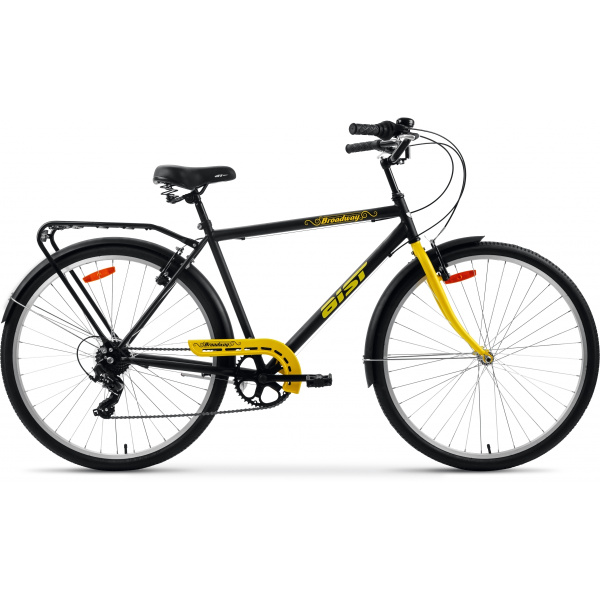 Велосипед AIST Broadway 28/20 2025 черно-желтый